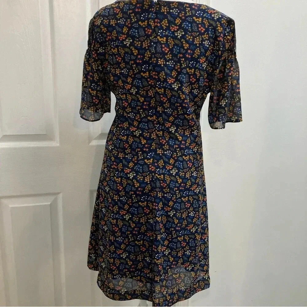 Madewell Cross-Front Mini Dress in Garden Party